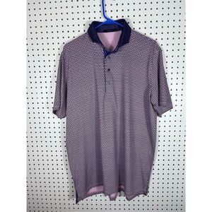 Greyson diamond printed polo shirt size L